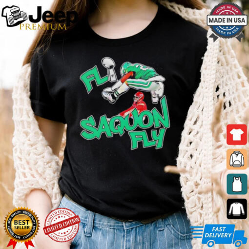 Fly Saquon Fly Eagles Saquon Barkley Super Bowl Lix Parody shirt