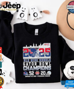 Funny 2025 Ole Miss Rebels Gator Bowl Champions 52 20 Duke Shirt