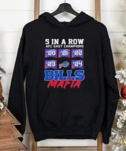 Funny Buffalo Bills 5 In A Row AFC East Champions Bills Mafia Shirt