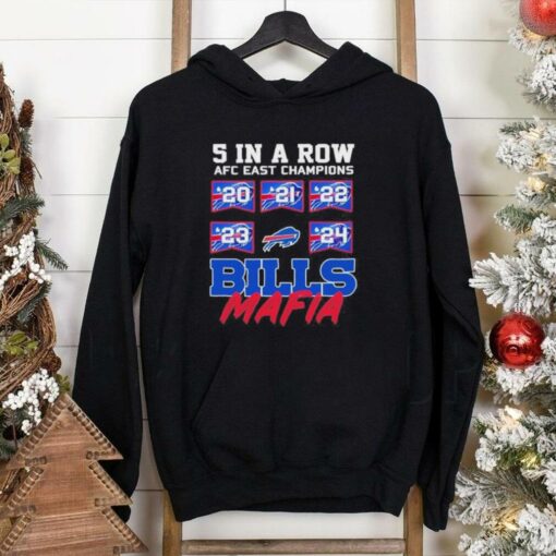 Funny Buffalo Bills 5 In A Row AFC East Champions Bills Mafia Shirt