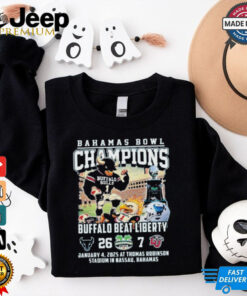 Funny Buffalo Bulls Mascot Bahamas Bowl Champions Beat Liberty 2025 T Shirt