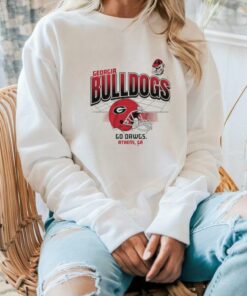 **Georgia Bulldogs Football Go Dawgs Helmet Grid Shirt**: Celebrate the spirit of Georgia football with this dynamic design featuring the iconic Bulldogs helmet and grid elements. A must-have for fans cheering 