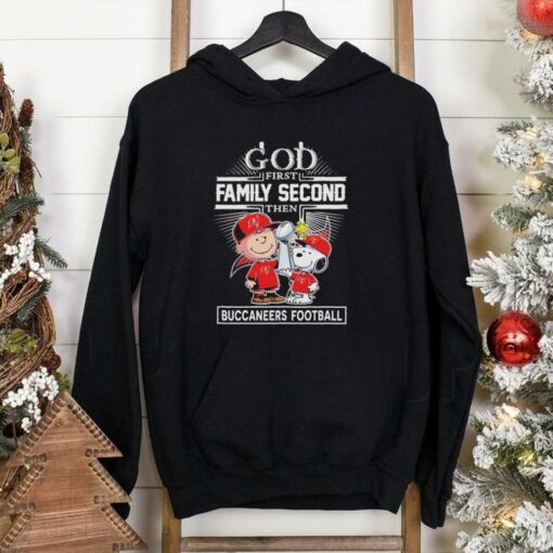 God First Family Second Then Tampa Bay Buccaneers Football X The Peanuts Shirt