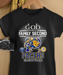 God first family second then Pacers basketball mascot shirt