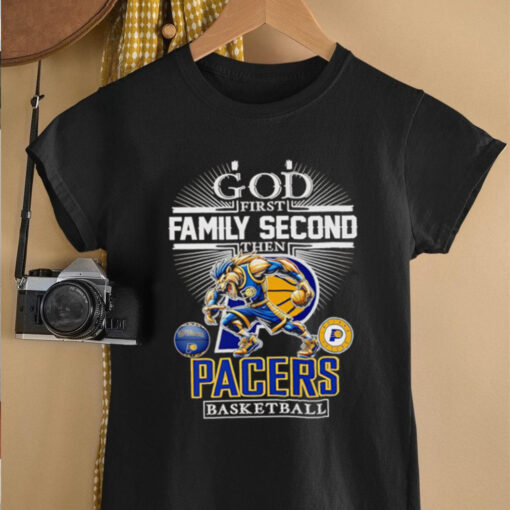 God first family second then Pacers basketball mascot shirt