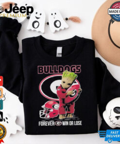 Groot X Georgia Bulldogs Forever Win Or Lose Shirt