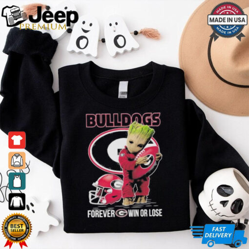 Groot X Georgia Bulldogs Forever Win Or Lose Shirt