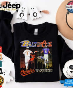 Gunnar Henderson and Lamar Jackson Baltimore Orioles Ravens shirt
