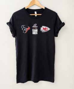 Houston Texans And Kansas City Chiefs Matchup 2025 AFC Divisional Round Head To Head Official Logo Teams shirt