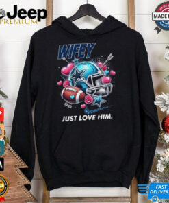 Hubby Wifey just love him her Dallas Cowboys helmet shirts