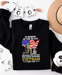 In memory of 58 479 brothers and sisters who never returned Vietnam 1959 1975 shirt