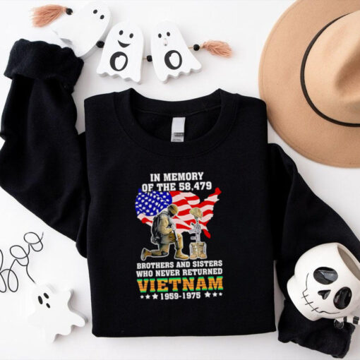 In memory of 58 479 brothers and sisters who never returned Vietnam 1959 1975 shirt
