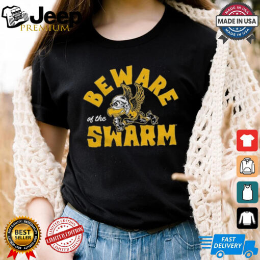 Iowa Hawkeye Beware Of The Swarm Arm Mascot T shirts
