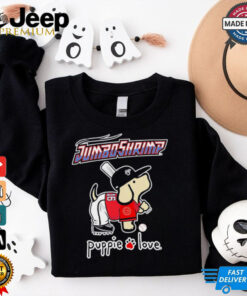 Jumbo Shrimp Puppie Love Baseball shirt