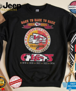 Kansas City Chiefs 2024 2025 Back To Back AFC Champions T Shirt