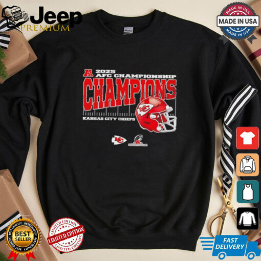Kansas City Chiefs 2025 AFC Championship Conference Champions Vintage Style With Helmet shirt