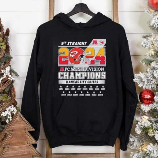 Kansas City Chiefs 9th straight AFC West Division Champions 2024 shirt