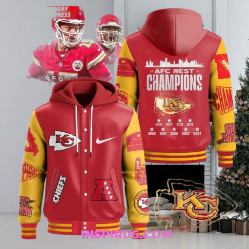 Kansas City Chiefs AFC West Champions Limited Hooded Varsity Jacket