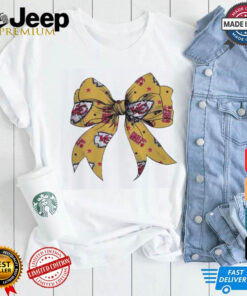 Kansas City Chiefs Coquette Bow Glitter Logo T Shirt