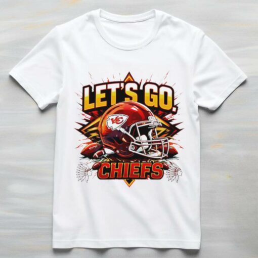 Kansas City Chiefs Football Lets Go Chiefs helmet shirt