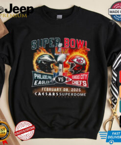 Kansas City Chiefs vs Philadelphia Eagles 2025 Super Bowl LIX Helmet T Shirt