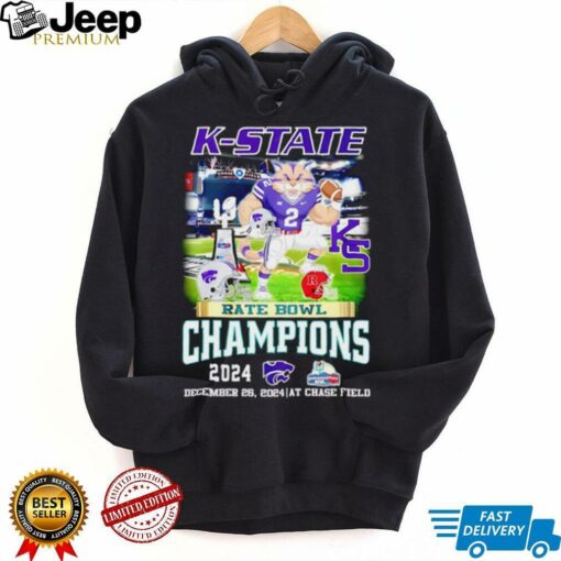 Kansas State Wildcats 2024 Rate Bowl Champions mascot shirt