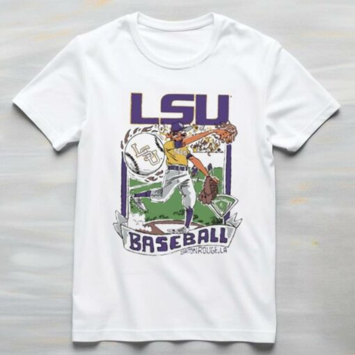 LSU Wonky Baseball Cards shirt