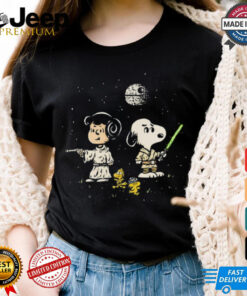 Lucy and Snoopy Princess Leia and Luke Skywalker kissed by a rebel shirt
