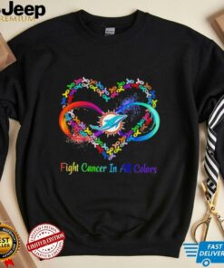 Miami Dolphins Heart Fight Cancer in All Colors shirt