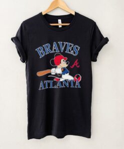 Mickey Mouse Atlanta Braves baseball logo shirt