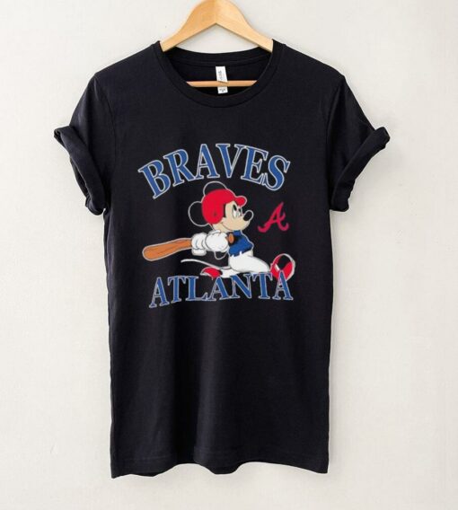 Mickey Mouse Atlanta Braves baseball logo shirt