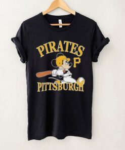 Mickey Mouse Pittsburgh Pirates baseball logo shirt