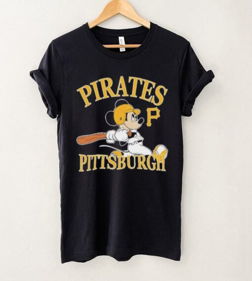 Mickey Mouse Pittsburgh Pirates baseball logo shirt