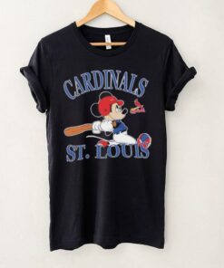 Mickey Mouse St Louis Cardinals baseball shirt