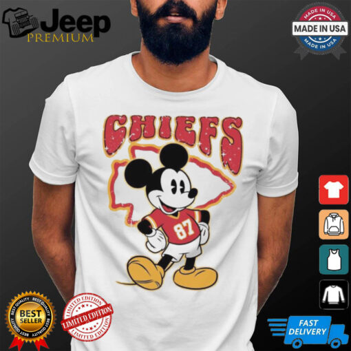 Mickey Mouse Travis Kelce Kansas City Chiefs T Shirts