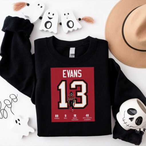 Mike Evans 89 Yards, 9 Rec, 1K Made History And 4X NFC South Champs Shirt