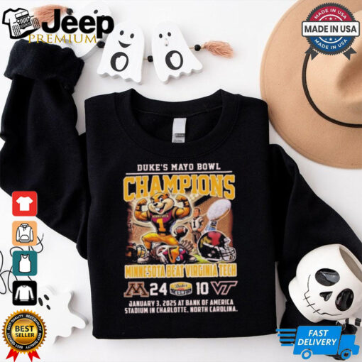 Minnesota Golden Gophers Beat Virginia Tech Duke’s Mayo Bowl 24 10 T Shirt