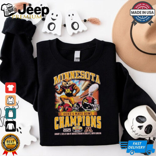 Minnesota Golden Gophers Mascot Duke’s Mayo Bowl Champions 2025 T Shirt
