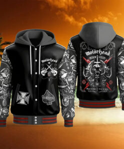 Motörhead Band Hooded Varsity Jacket1