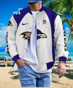 NFL Baltimore Ravens Personalized Baseball Jacket