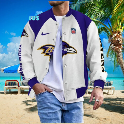 NFL Baltimore Ravens Personalized Baseball Jacket