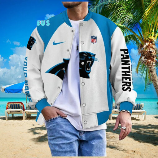 NFL Carolina Panthers Personalized Baseball Jacket