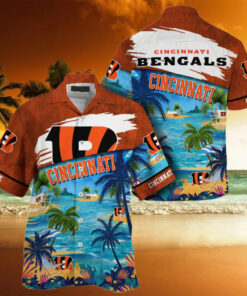 NFL Cincinnati Bengals Palm Tree Hot Summer Hawaiian Shirt Gifts Sport Fans