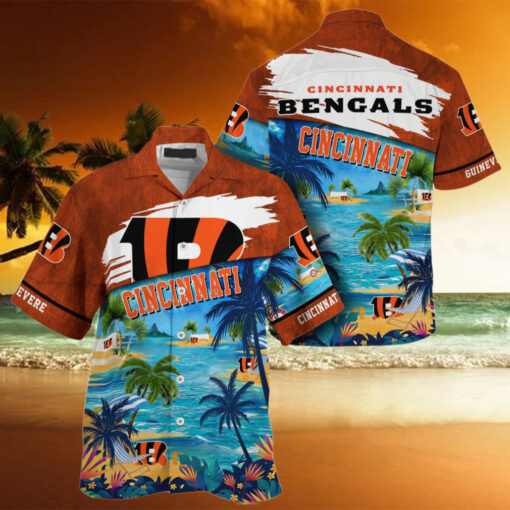NFL Cincinnati Bengals Palm Tree Hot Summer Hawaiian Shirt Gifts Sport Fans