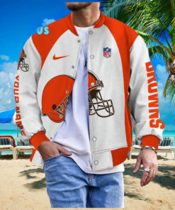 NFL Cleveland Browns Personalized Baseball Jacket
