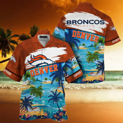 NFL Denver Broncos Palm Tree Hot Summer Hawaiian Shirt Gifts Sport Fans