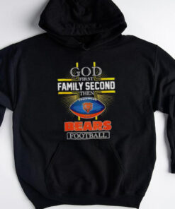 NFL God first family second then Chicago Bears Football 2025 shirt