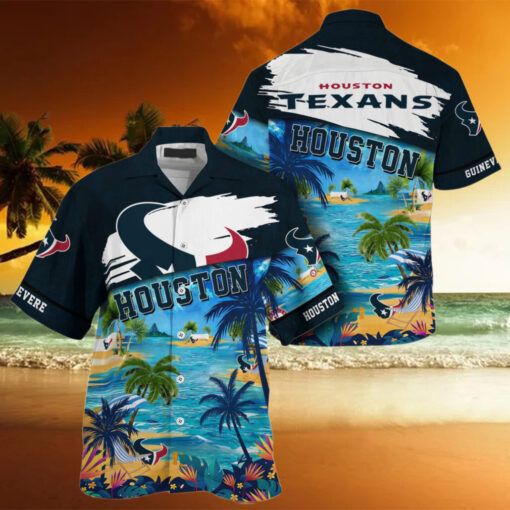 NFL Houston Texans Palm Tree Hot Summer Hawaiian Shirt Gifts Sport Fans