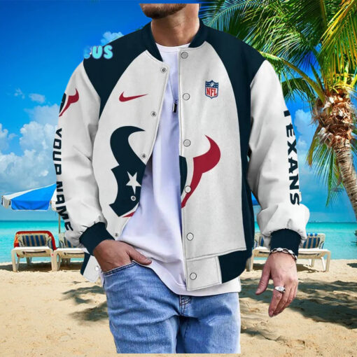 NFL Houston Texans Personalized Baseball Jacket