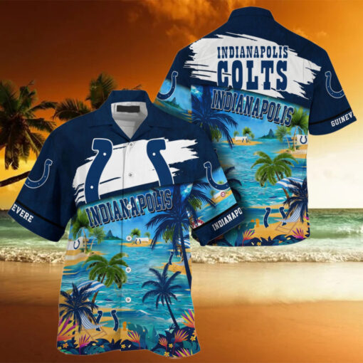 NFL Indianapolis Colts Palm Tree Hot Summer Hawaiian Shirt Gifts Sport Fans